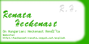 renata heckenast business card